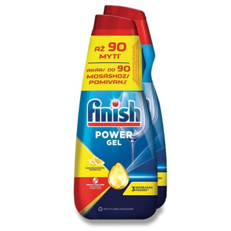 Finish Power gel do myčky nádobí - Lemon 2x900ml