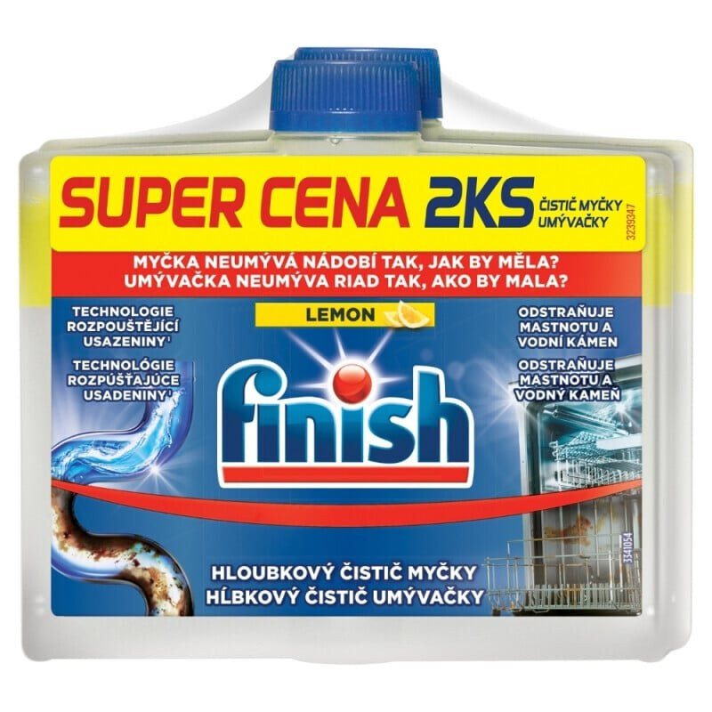 Finish Čistič myčky Lemon Sparkle 250ml DUO