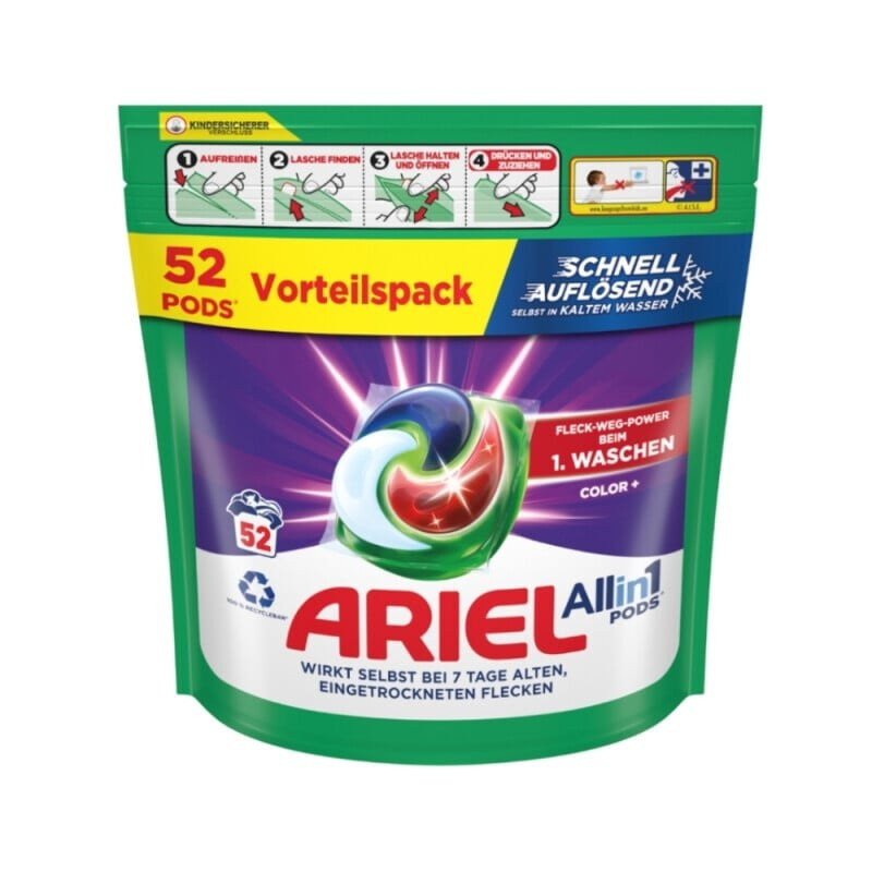 Ariel Gelové kapsle 52ks Allin1 Color+
