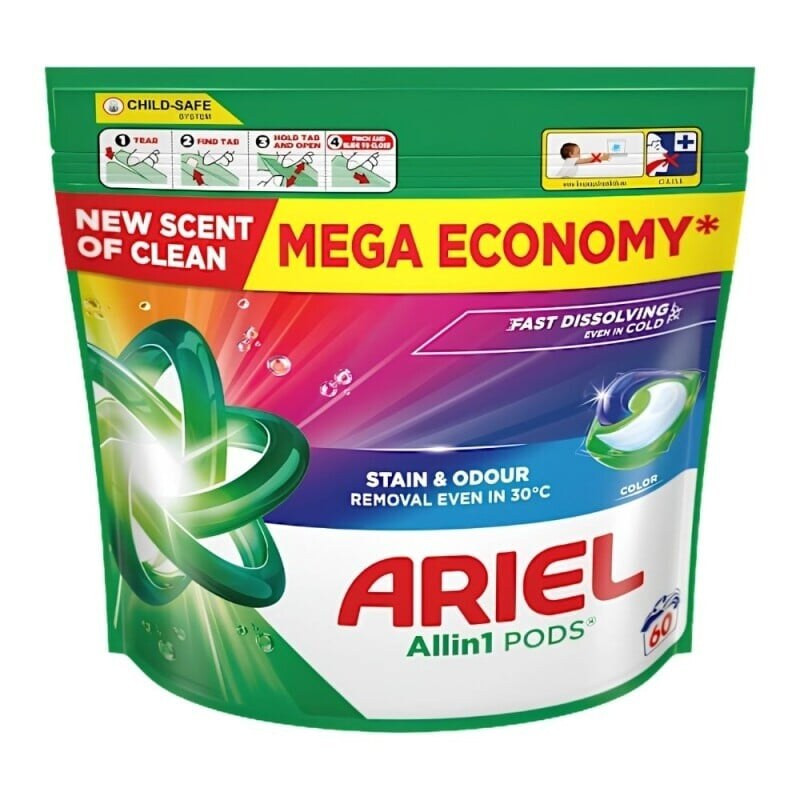 Ariel Gelové kapsle 60ks Color Allin1