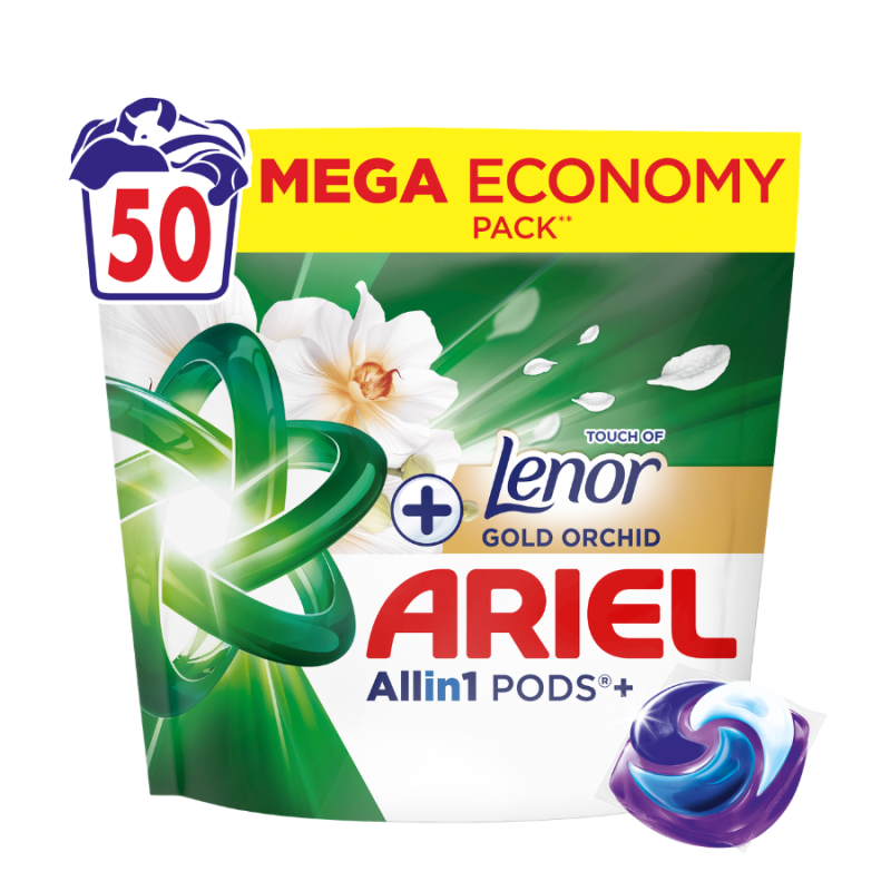 Ariel Plus kapsle 50ks Gold Orchid sáček