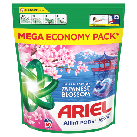 Ariel Gelové kapsle 60ks Japanese Blossom
