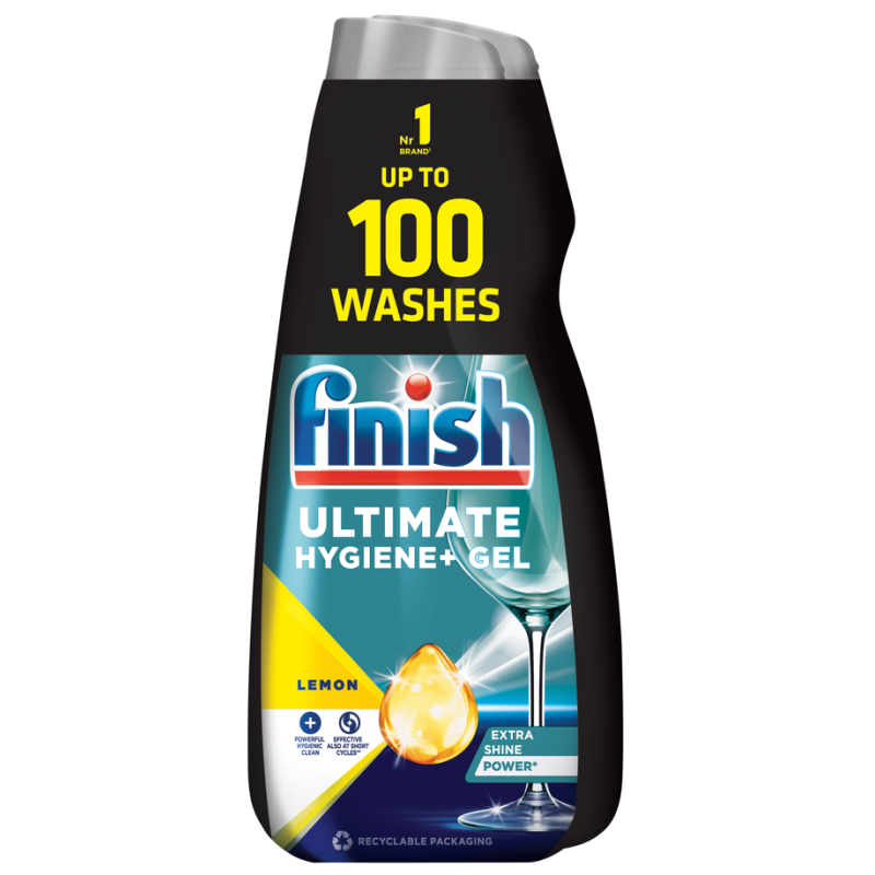 Finish Ultimate Hygiene+ gel – Lemon 2x1l