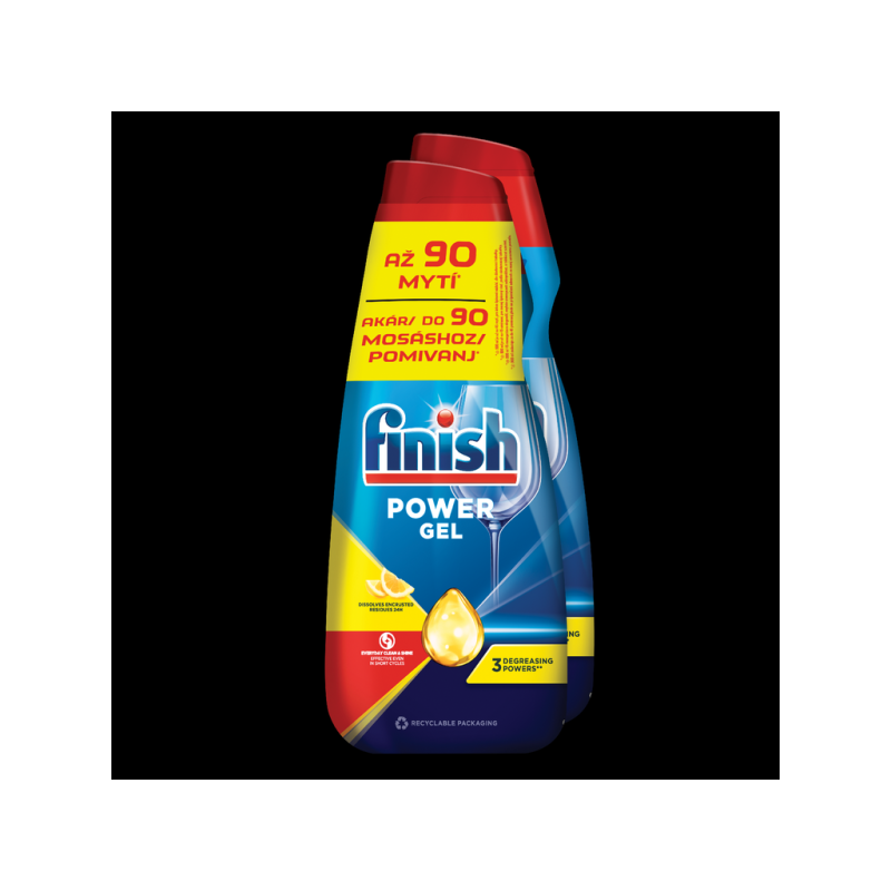 Finish Power gel do myčky nádobí - Lemon 2x900ml