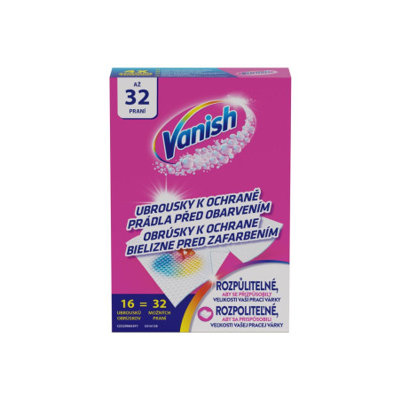 Vanish ubrousky Color Protect 16ks (32 praní)