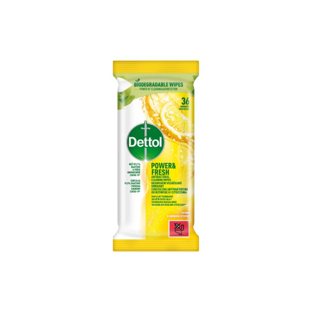 DETTOL Antibakteriální ubrousky na povrchy Citron 36ks