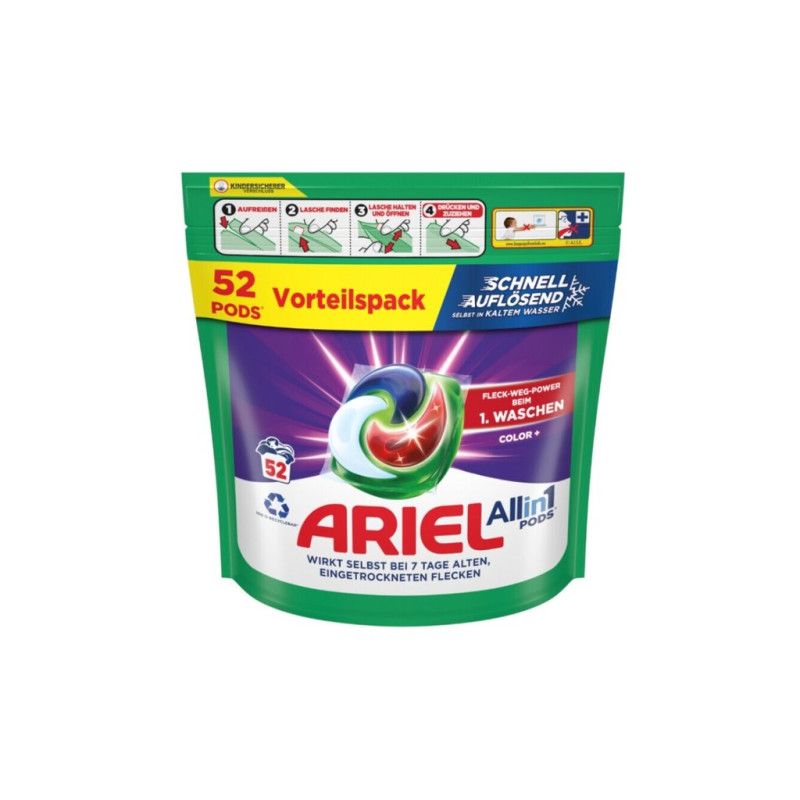Ariel Gelové kapsle 52ks Allin1 Color+