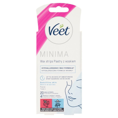 VEET Minima Hypoalergenní voskové pásky na obličej 20ks