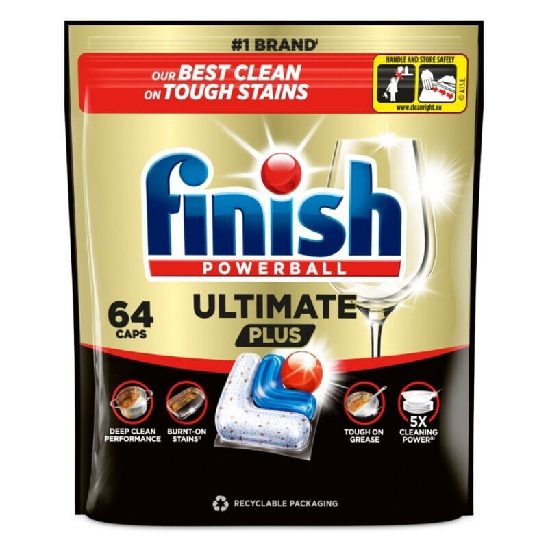 Finish Ultimate Plus kapsle do myčky nádobí - Fresh 64 ks