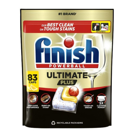 Finish Ultimate Plus kapsle do myčky nádobí - Lemon 83 ks