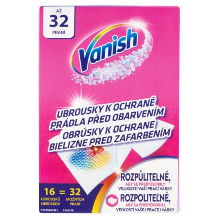 Vanish ubrousky Color Protect 16ks (32 praní)