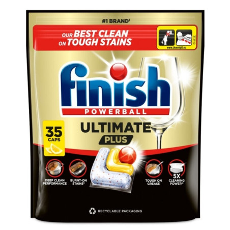 Finish Ultimate Plus kapsle do myčky nádobí - Lemon 35 ks